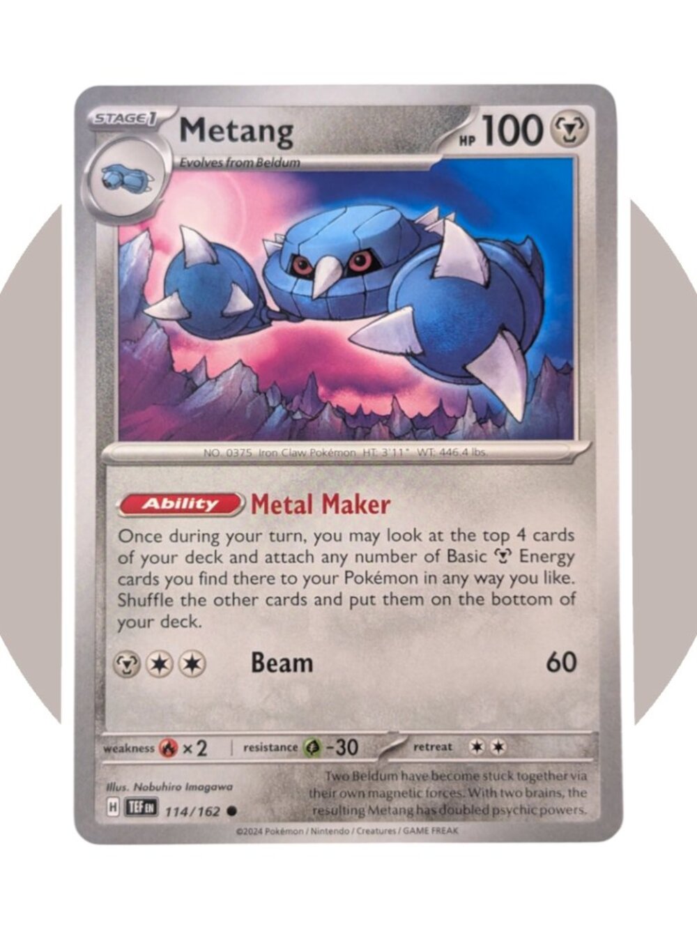 Temporal Forces Pokemon Card (SS70): Metang 114/162